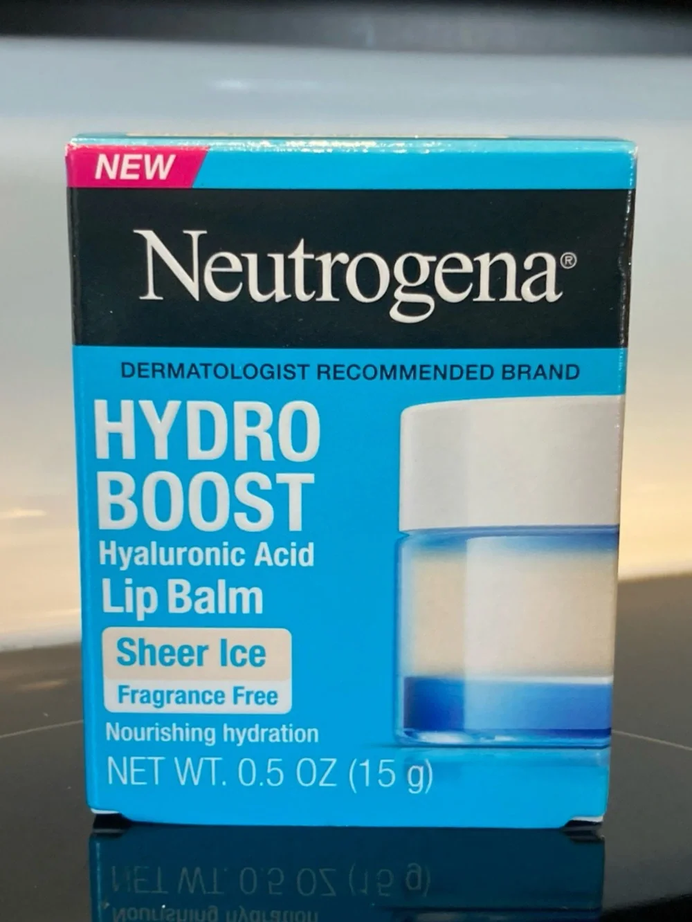 Neutrogena Hydro Boost Lip Balm Sheer Ice New in Box .5 oz Fragrance Free
